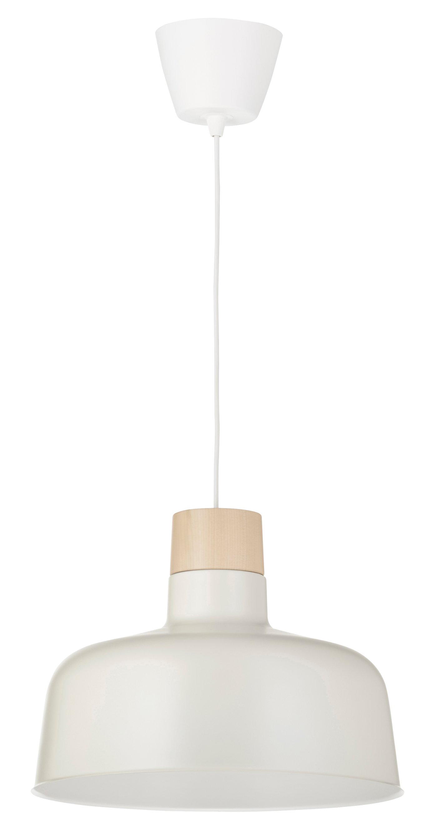 IKEA BUNKEFLO taklampa, vit/björk, 36 cm