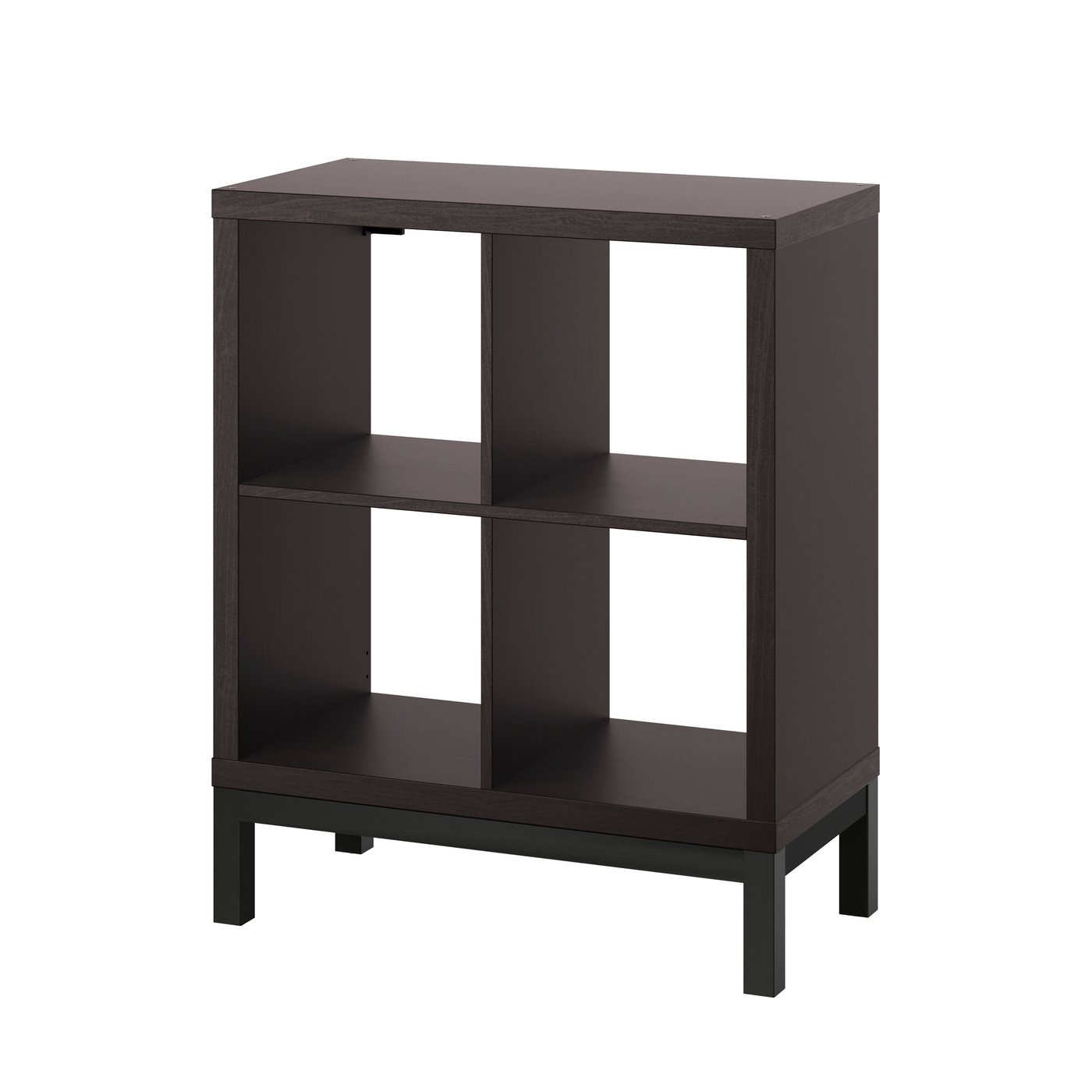 IKEA KALLAX hylla med underrede, svartbrun/svart, 77x94 cm