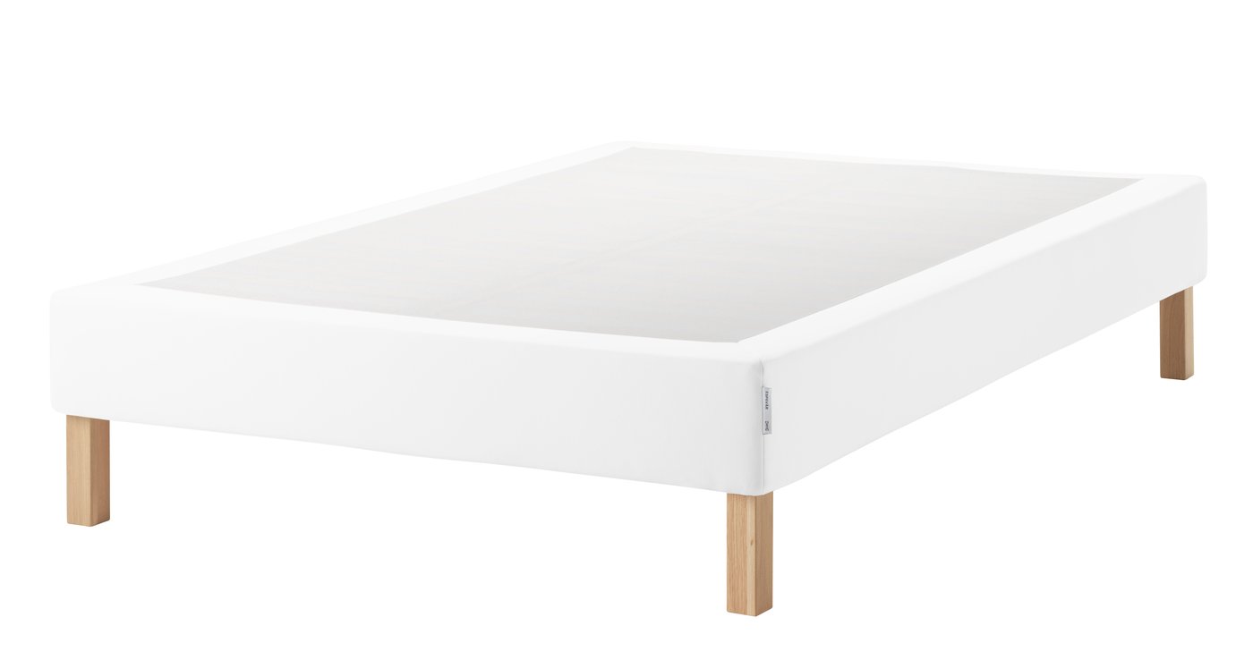 IKEA ESPEVÄR ribbmadrassbotten med ben, vit, 140x200 cm