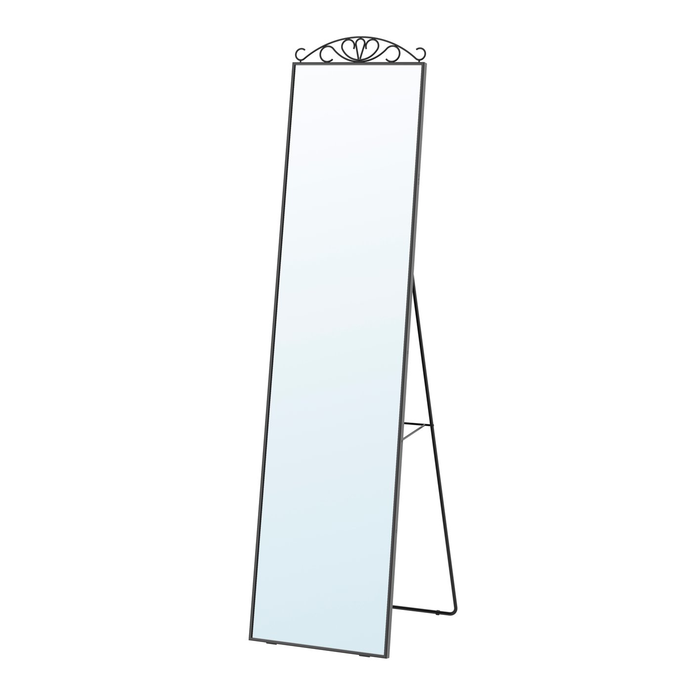 IKEA KARMSUND golvspegel, svart, 40x167 cm