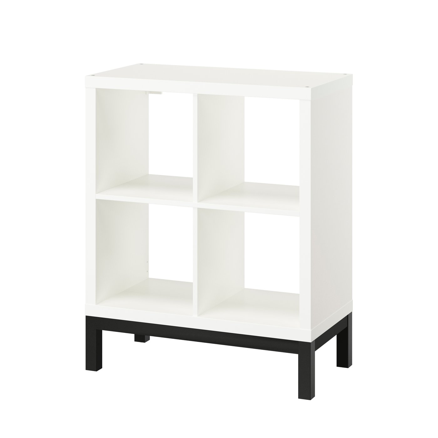 IKEA KALLAX hylla med underrede, vit/svart, 77x94 cm
