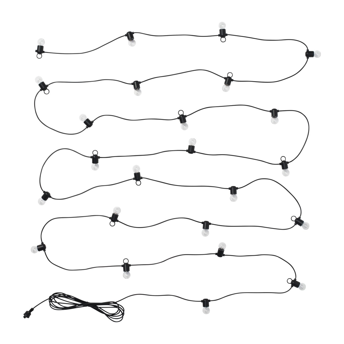 IKEA UTSUND LED ljusslinga med 24 ljus, utomhus svart