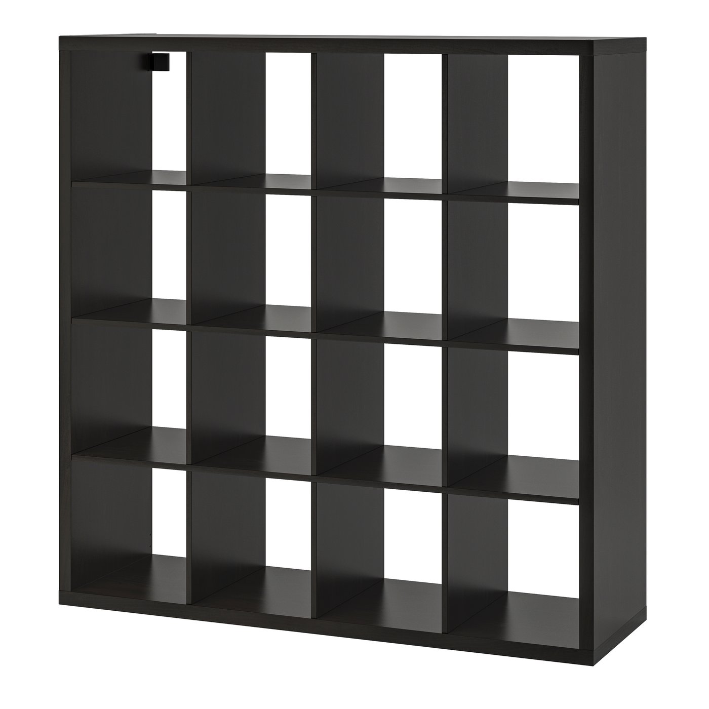 IKEA KALLAX hylla, svartbrun, 147x147 cm