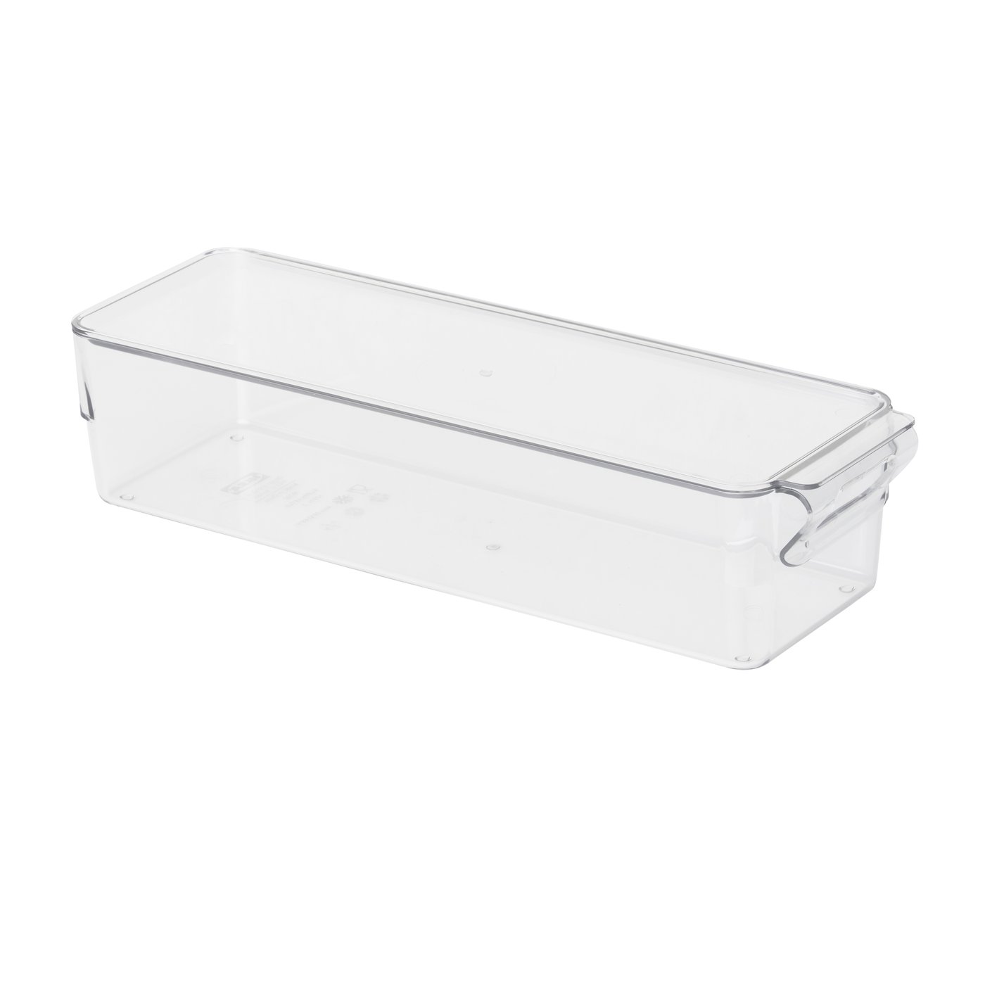 IKEA KLIPPKAKTUS förvaringslåda för kylskåp, transparent, 32x10x8 cm