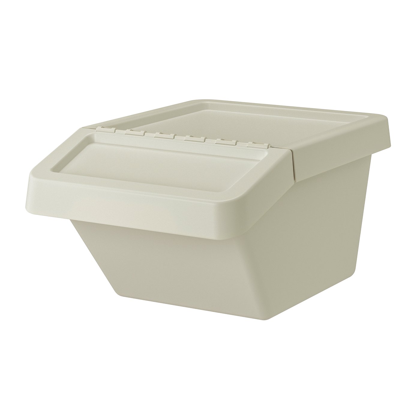 IKEA SORTERA sorteringskärl med lock, beige, 37 l