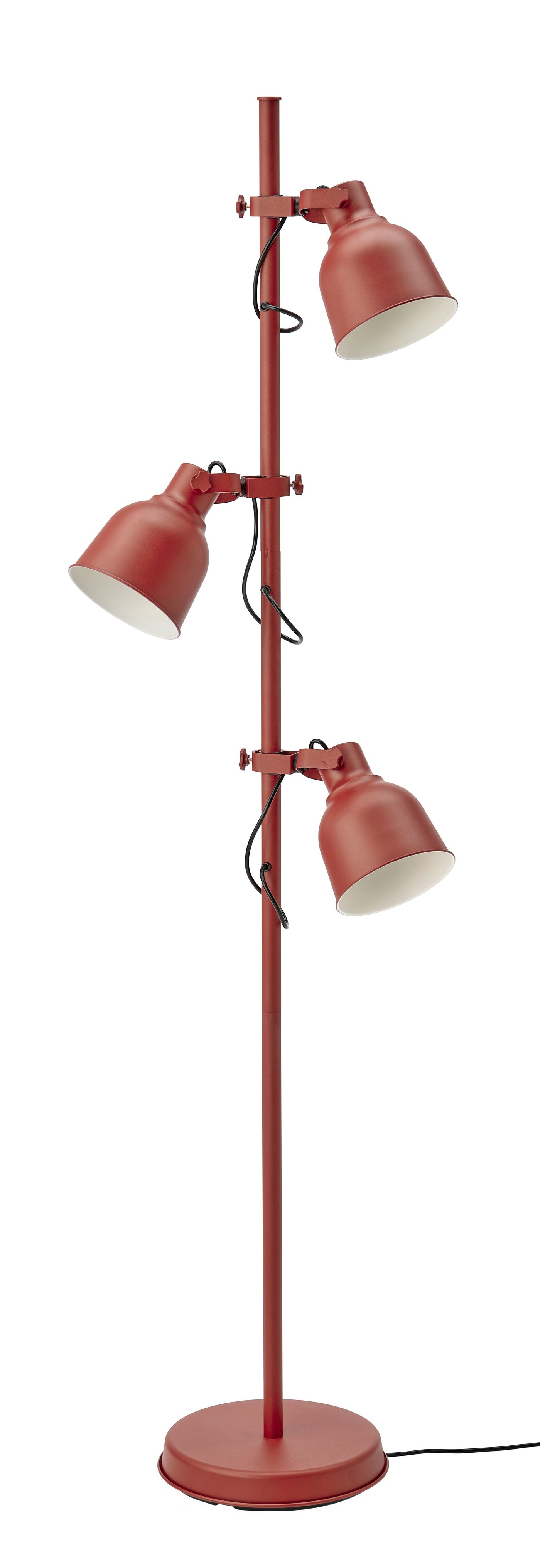 IKEA HEKTAR golvlampa med 3-spot, brunröd
