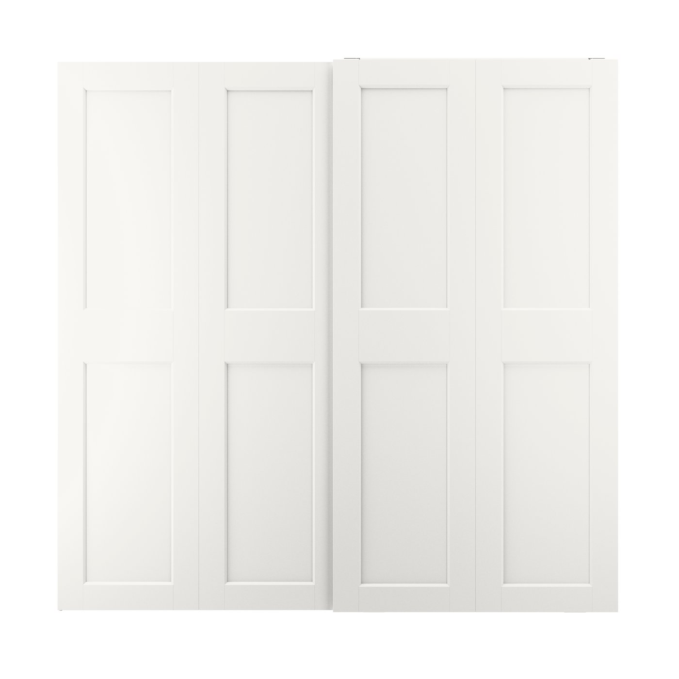 IKEA GRIMO skjutdörrpar, vit, 200x201 cm