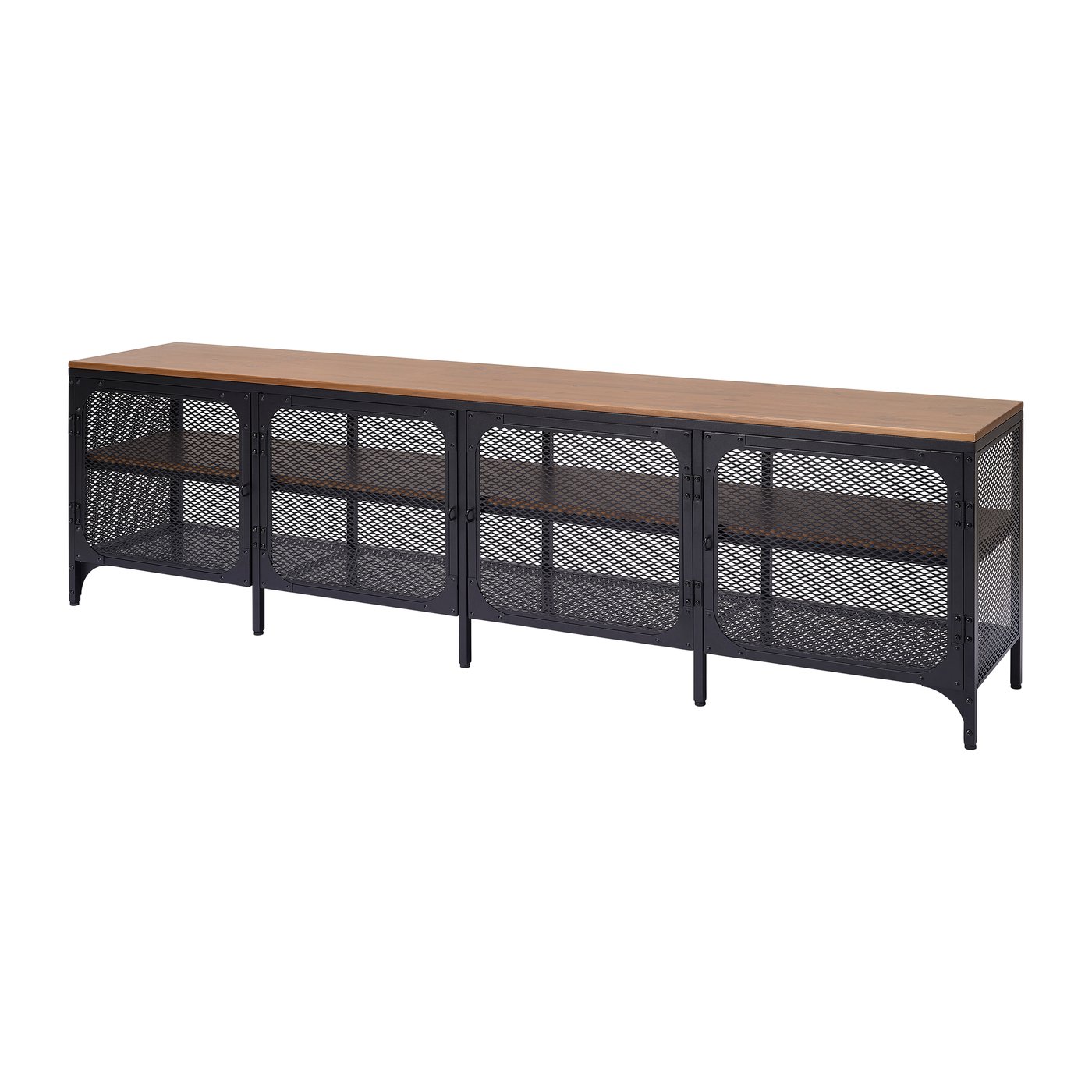 IKEA FJÄLLBO tv-bänk, svart, 198x45x54 cm