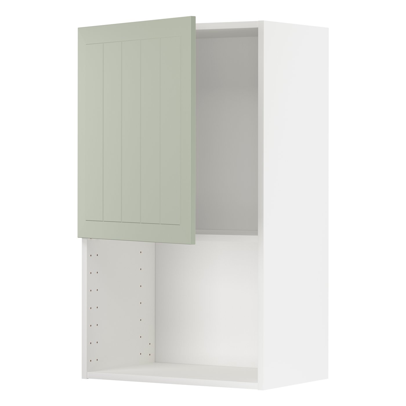 IKEA METOD väggskåp för mikrovågsugn, vit/stensund ljusgrön, 60x100 cm