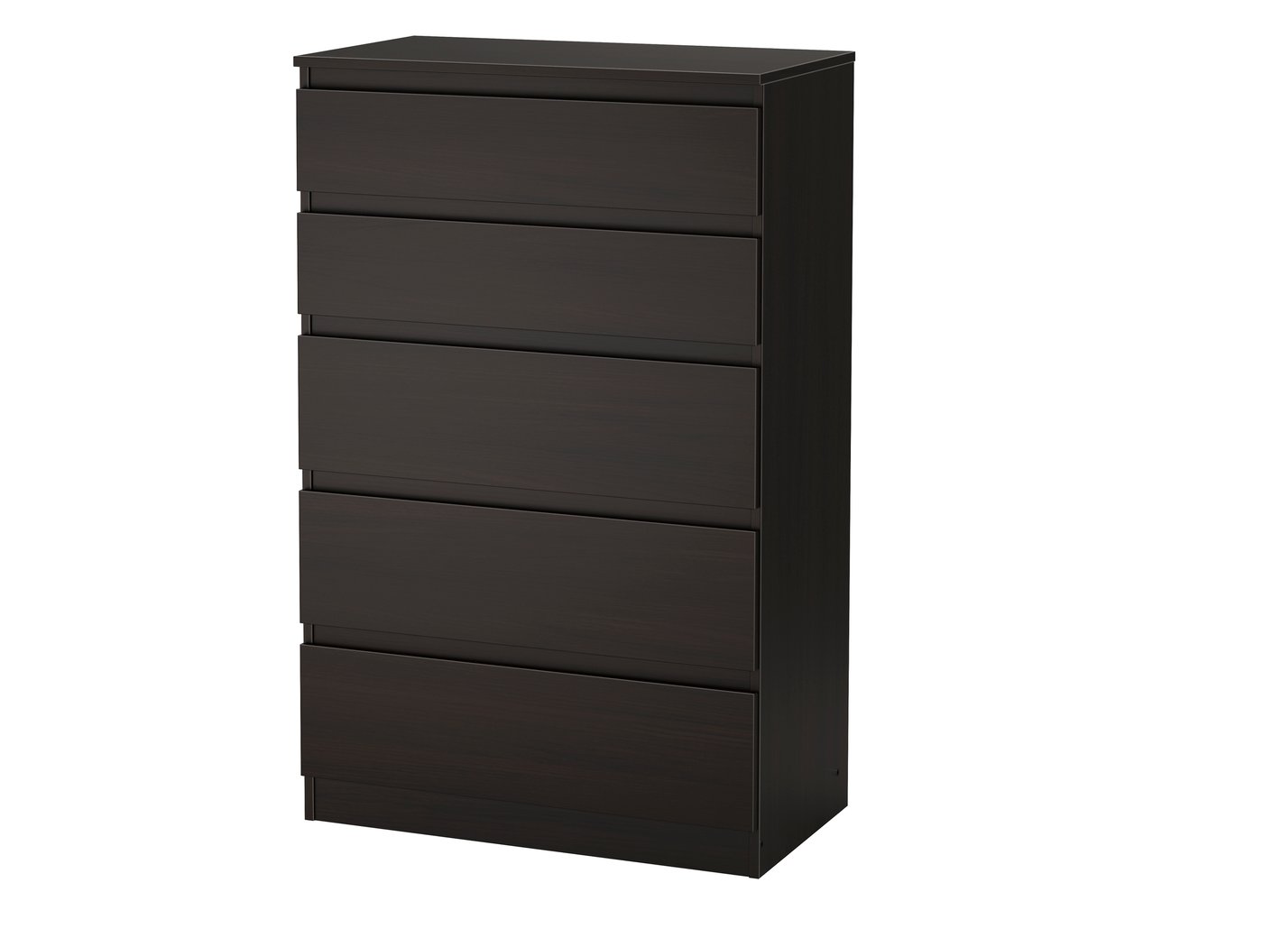 IKEA KULLEN byrå med 5 lådor, svartbrun, 70x40x112 cm