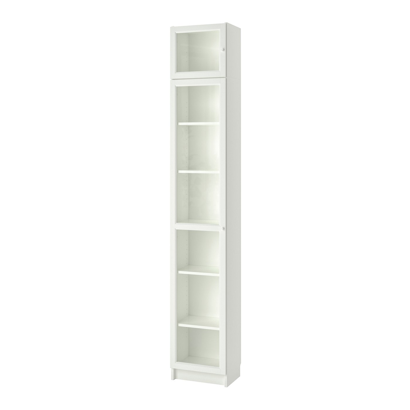IKEA BILLY / OXBERG bokhylla med glasdörr, vit/glas, 40x30x237 cm
