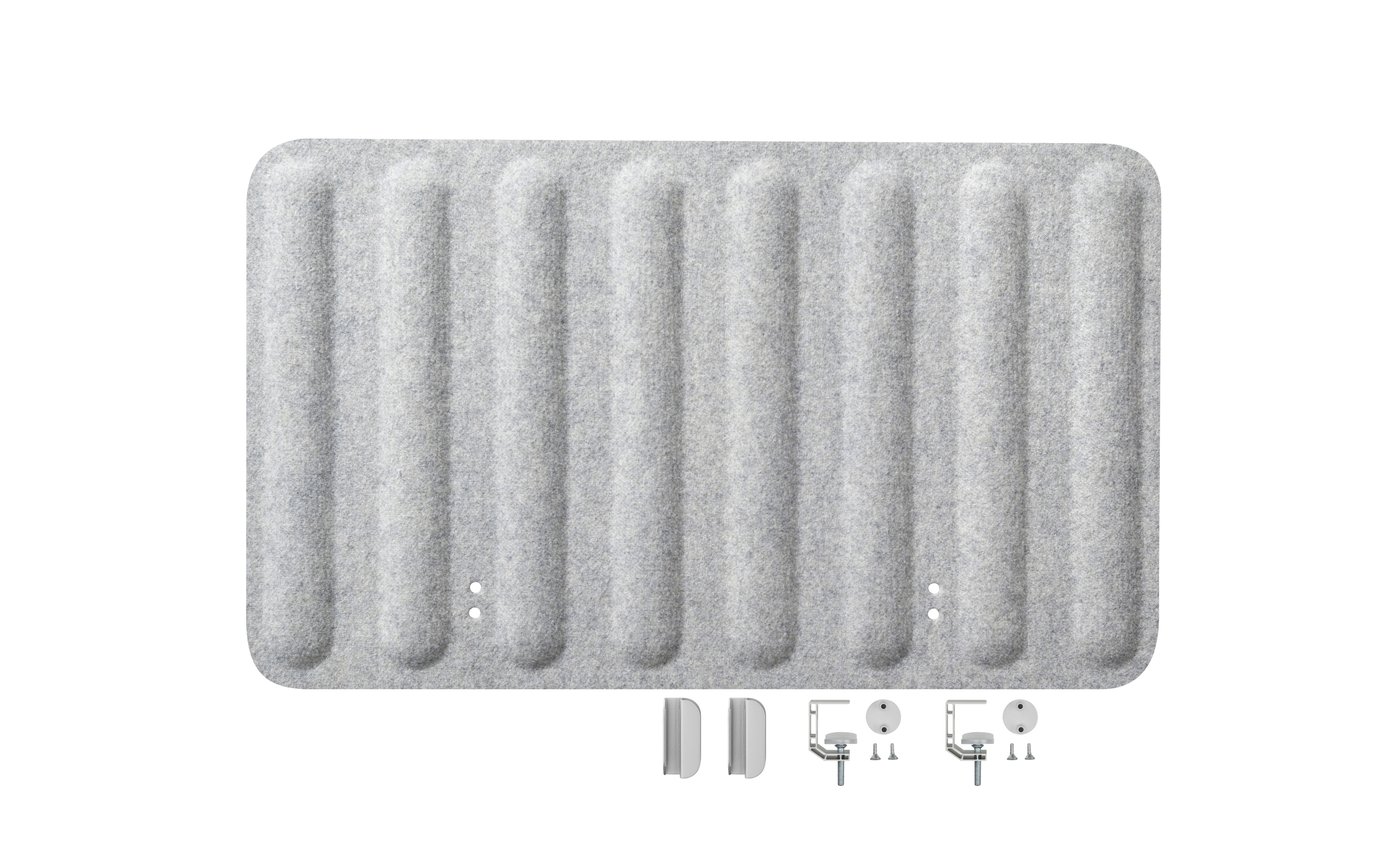 IKEA EILIF avskärmning för skrivbord, grå, 80x48 cm