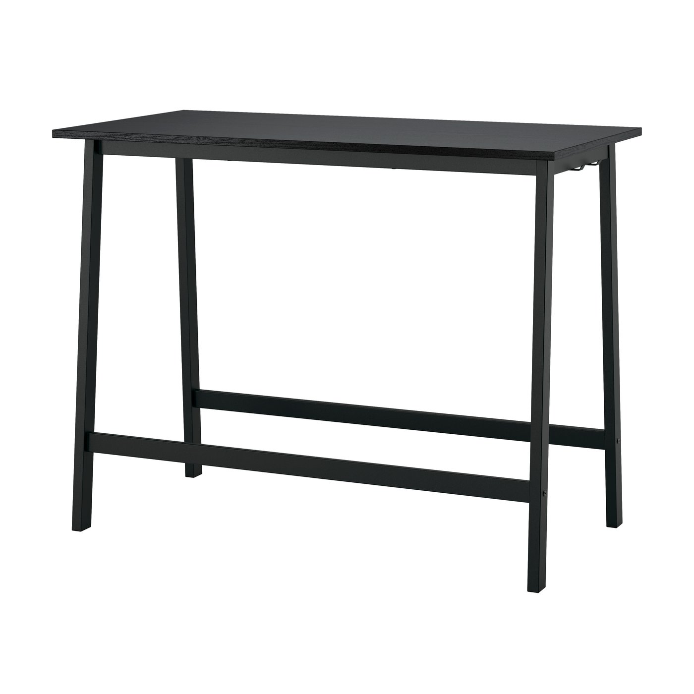 IKEA MITTZON konferensbord, svartbetsad askfaner/svart, 140x68x105 cm