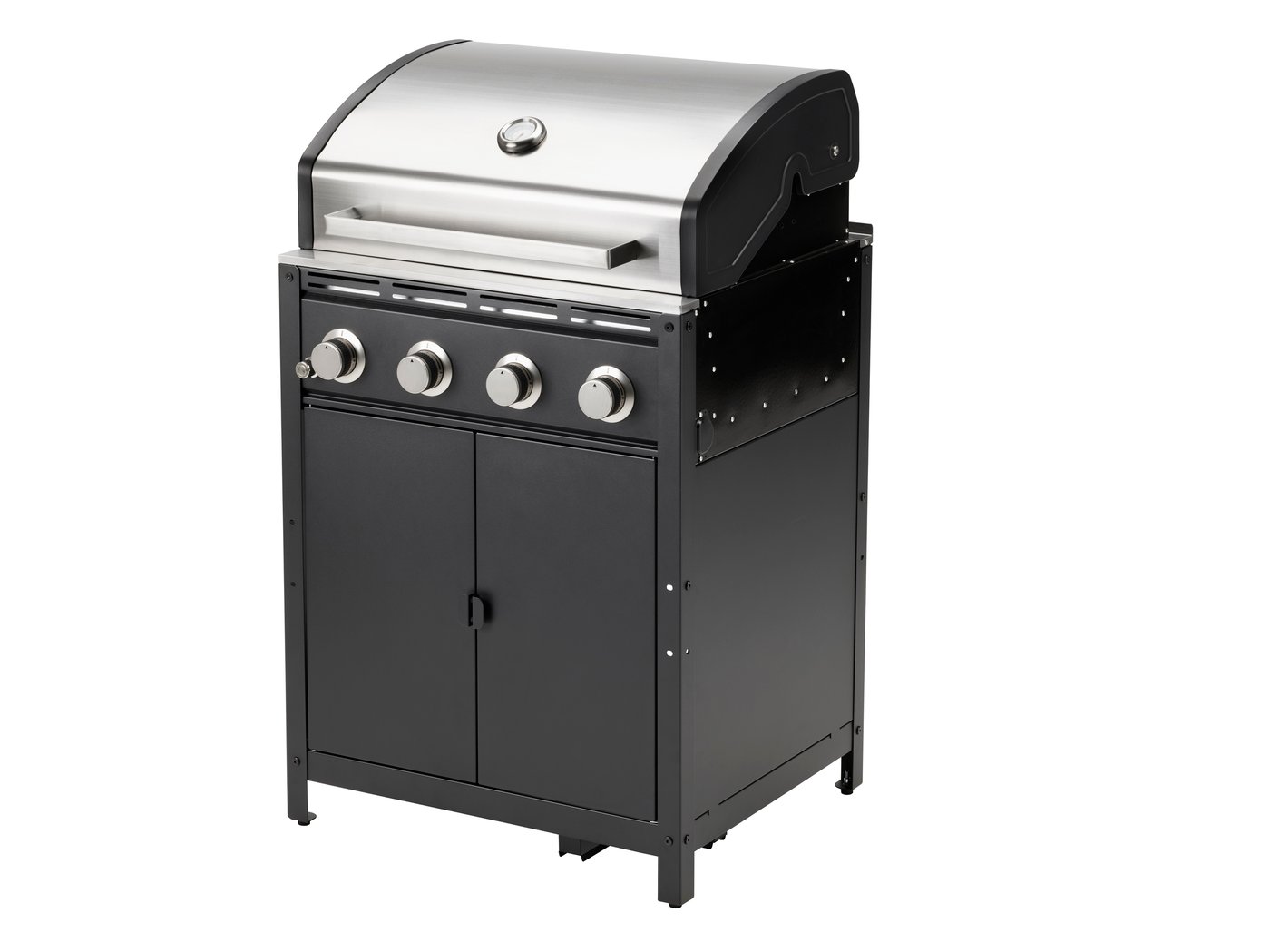 IKEA GRILLSKÄR gasolgrill, svart/rostfritt stål utomhus, 72x61 cm