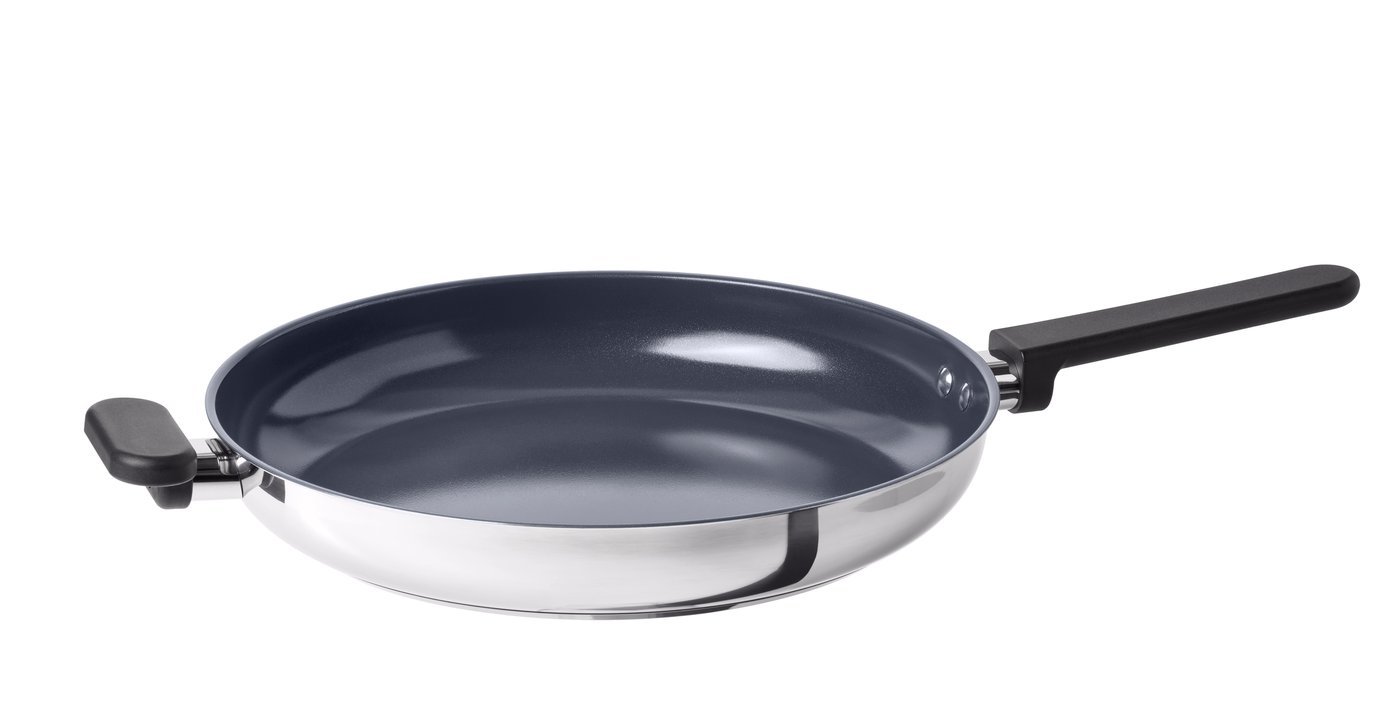 IKEA MIDDAGSMAT stekpanna, non-stick beläggning/rostfritt stål, 32 cm