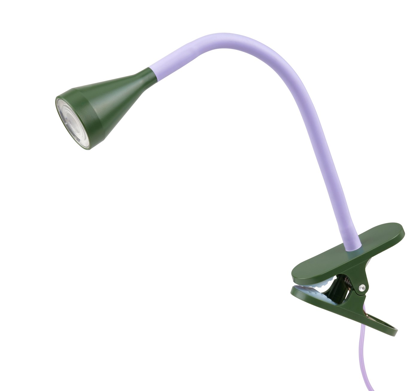 IKEA NÄVLINGE LED klämspot, lila/mörkgrön