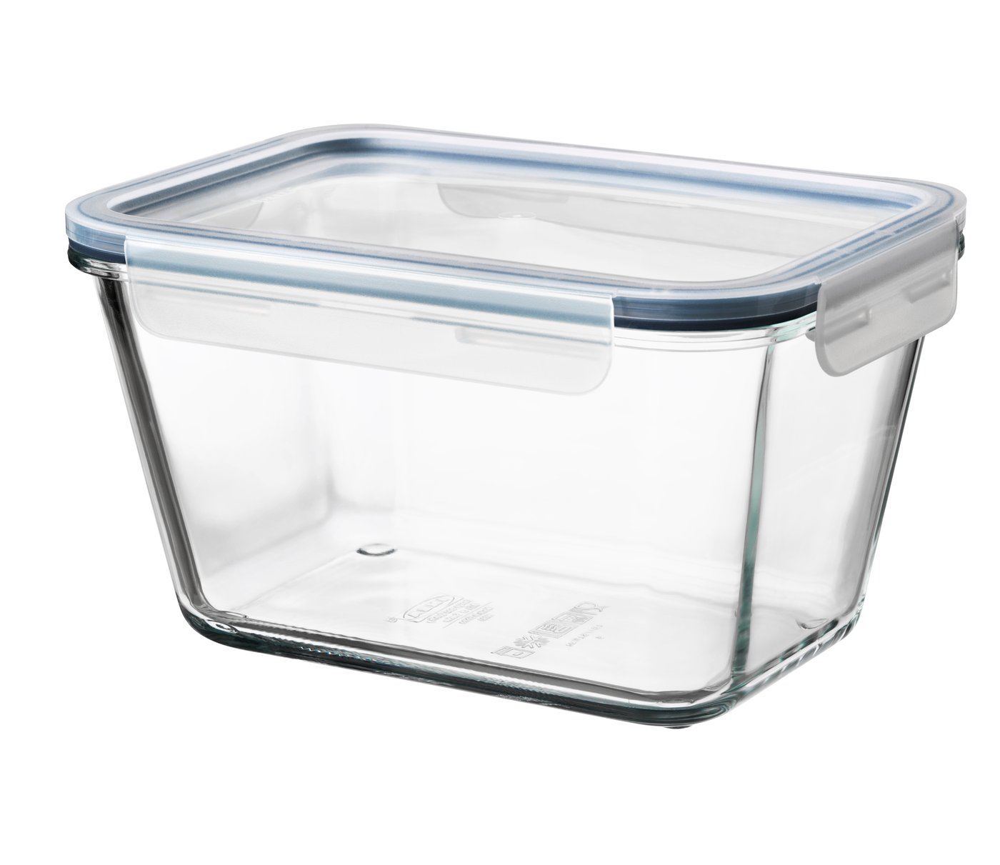 IKEA 365+ matlåda med lock, rektangulär glas/plast, 1.8 l
