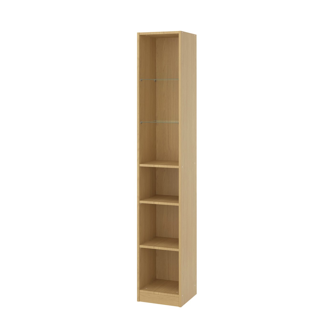 IKEA PAX påbyggnadsdel mittsektion, ekmönstrad, 35x35x201 cm