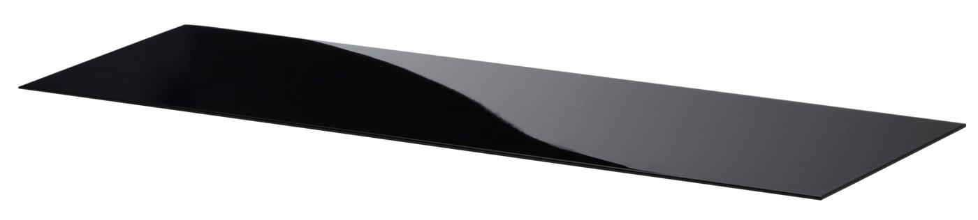 IKEA BESTÅ toppskiva, glas svart, 120x40 cm