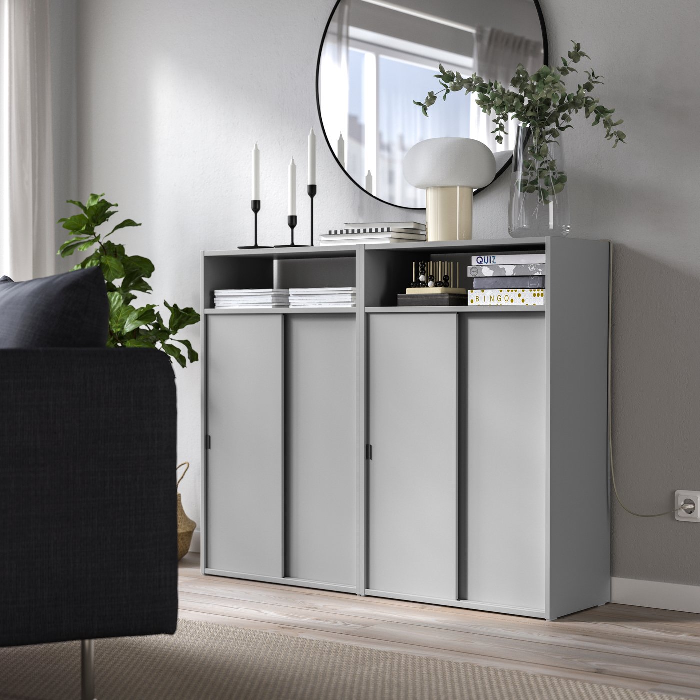 IKEA SPIKSMED skåpkombination, ljusgrå, 119x32x97 cm
