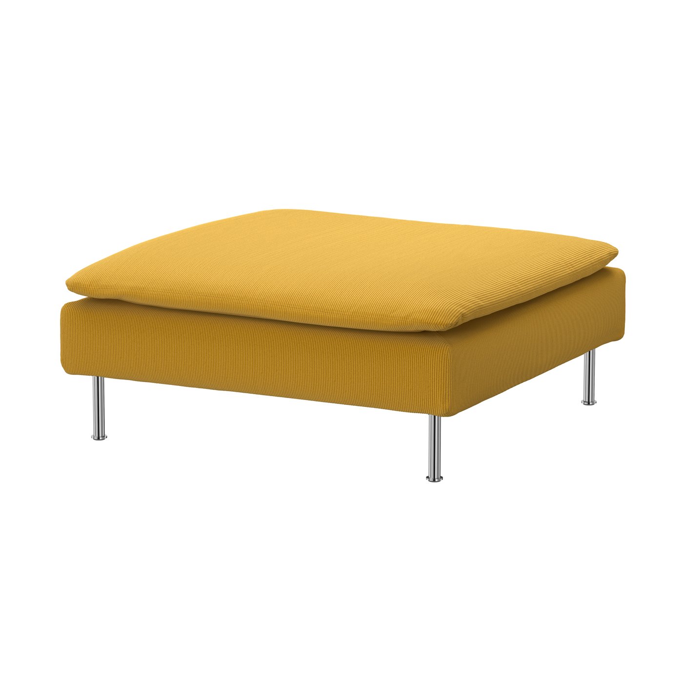 IKEA SÖDERHAMN fotpall, kelinge mörkgul