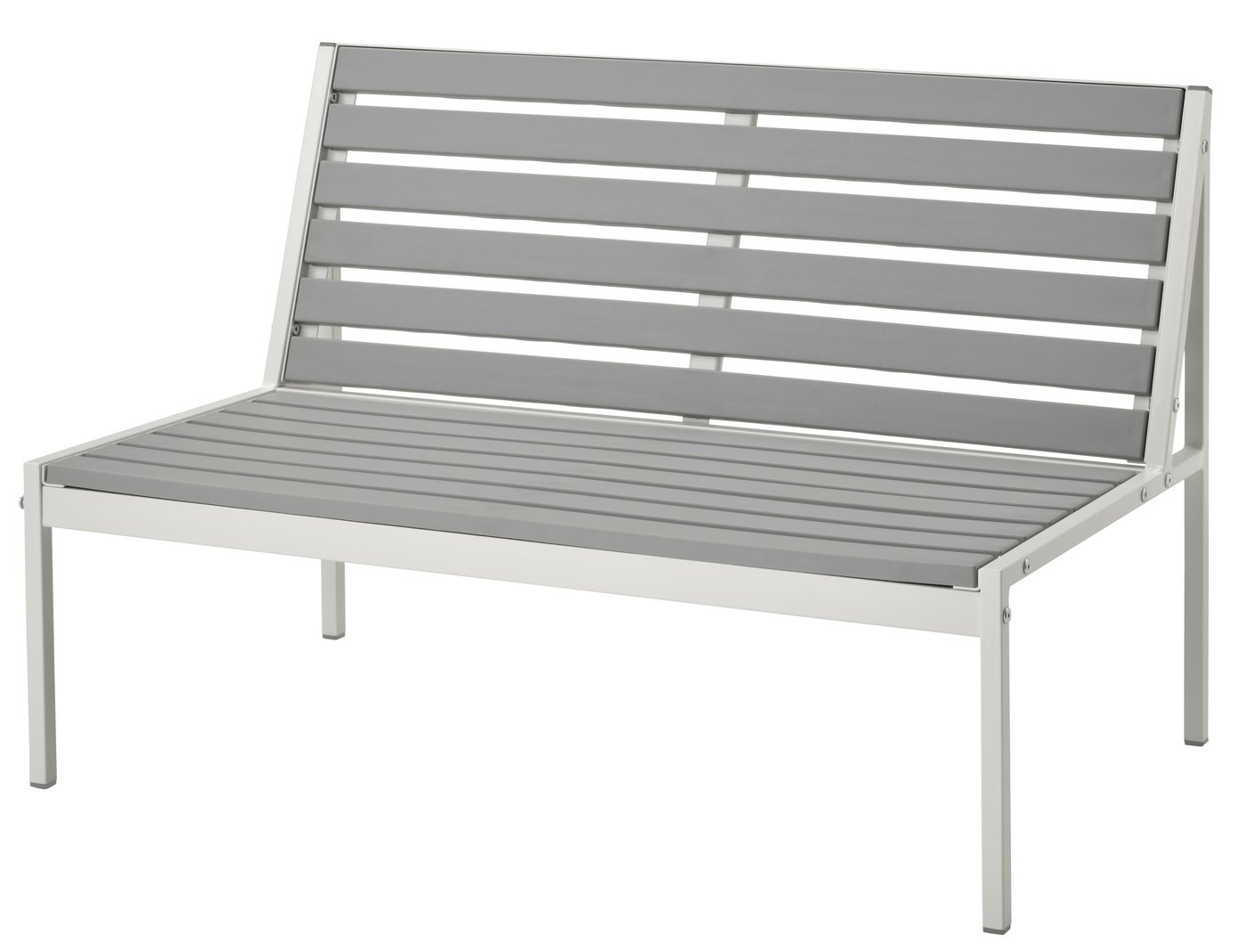 IKEA JOLPEN 2-sits soffa, utomhus, vit/grå, 100x59x67 cm