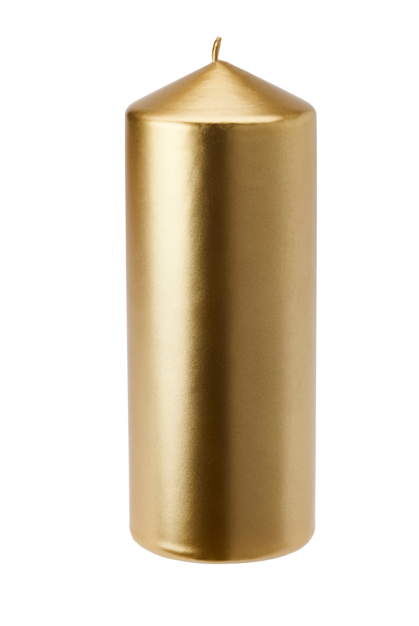 IKEA FENOMEN blockljus utan doft, guldfärgad, 19 cm
