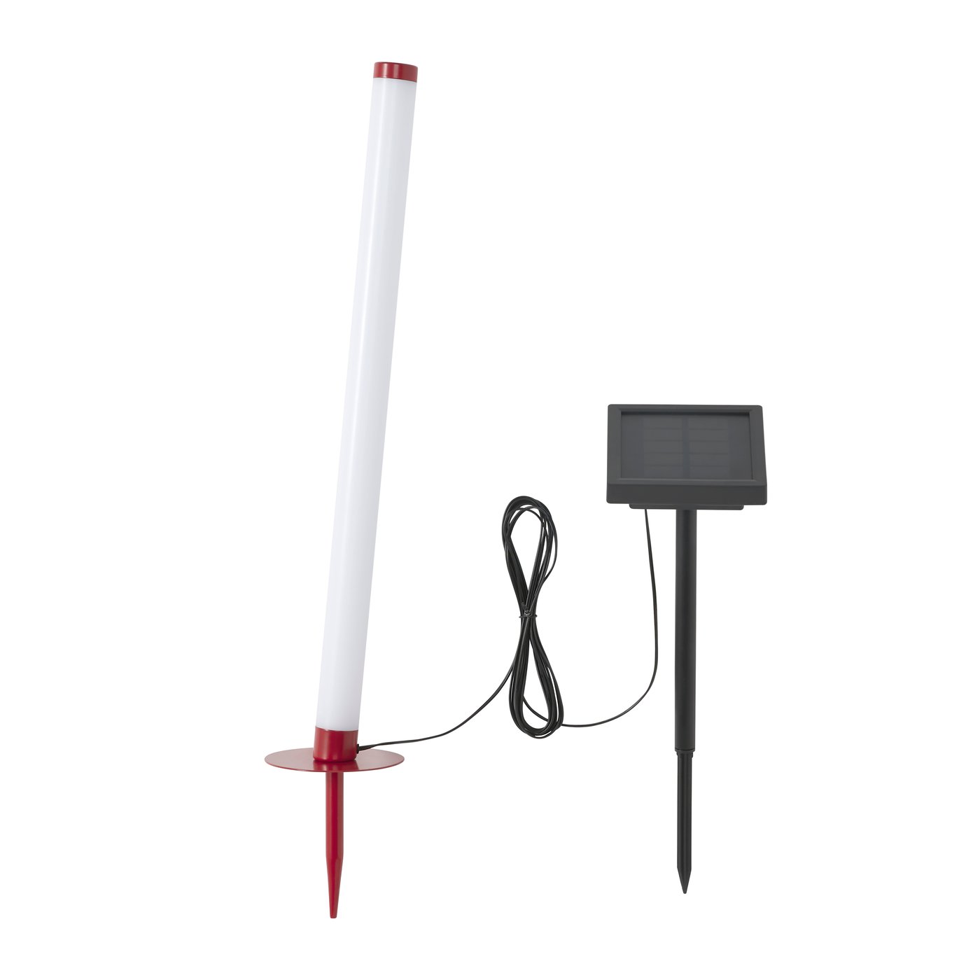 IKEA SOLVINDEN solcellsdrivet markspjut, röd, 45 cm