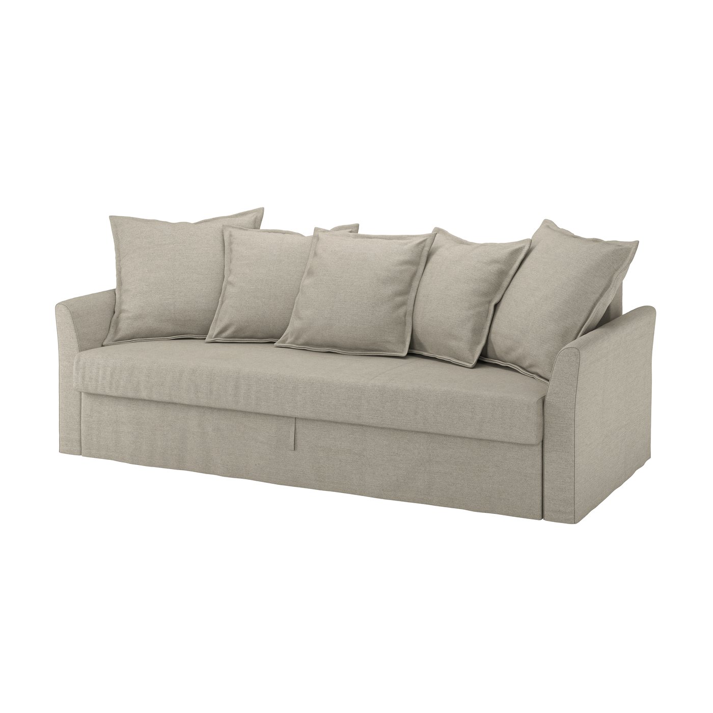 IKEA HOLMSUND klädsel till 3-sits bäddsoffa, borgunda beige