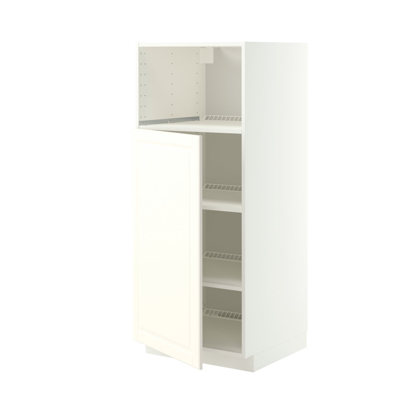 IKEA METOD högskåp för inbyggda vitvaror, vit/bodbyn off-white, 60x60x140 cm