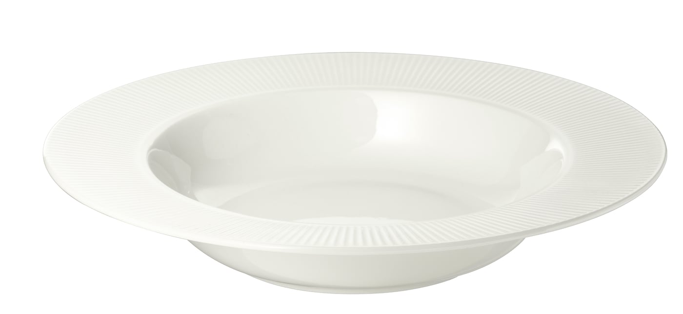 IKEA OFANTLIGT djup tallrik, vit, 24 cm