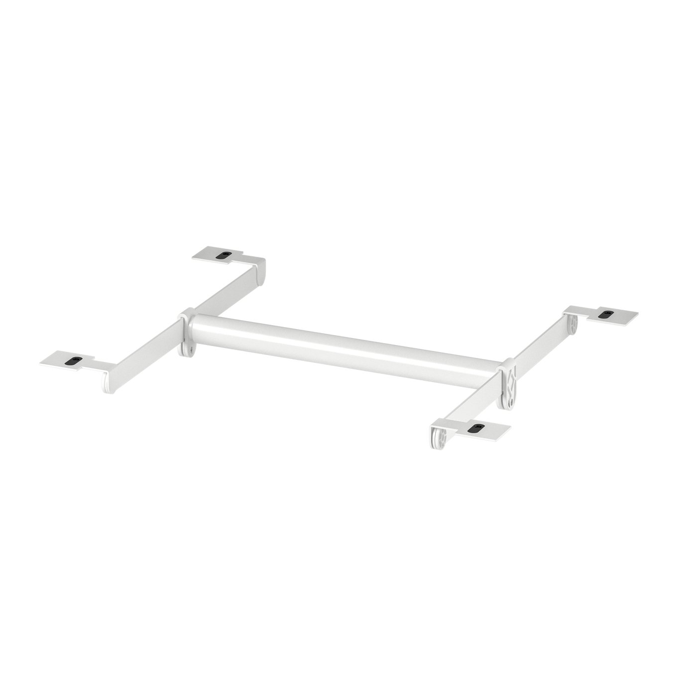 IKEA HJÄLPA klädstång+2 upphngli+2 pkt beslag, ställbar/vit, 30-47x40 cm