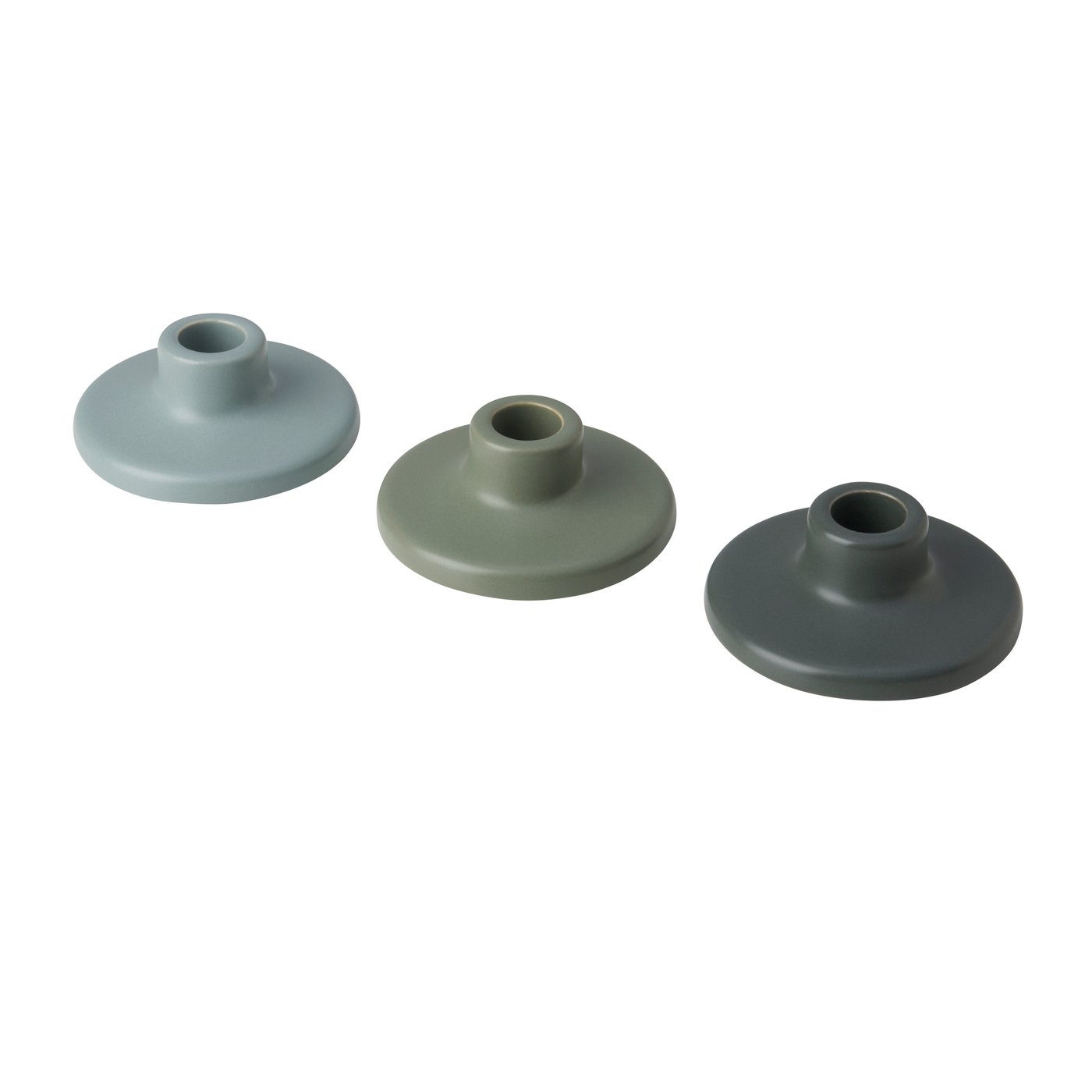 IKEA TILLFÄLLE ljusstake/ljushållare, set om 3, flerfärgad, 10 cm