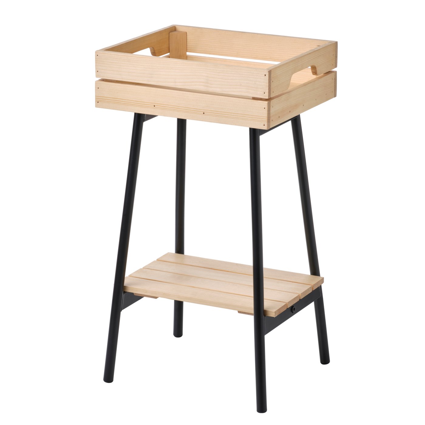 IKEA VANILJSTÅNG piedestal, furu/svart, 55 cm