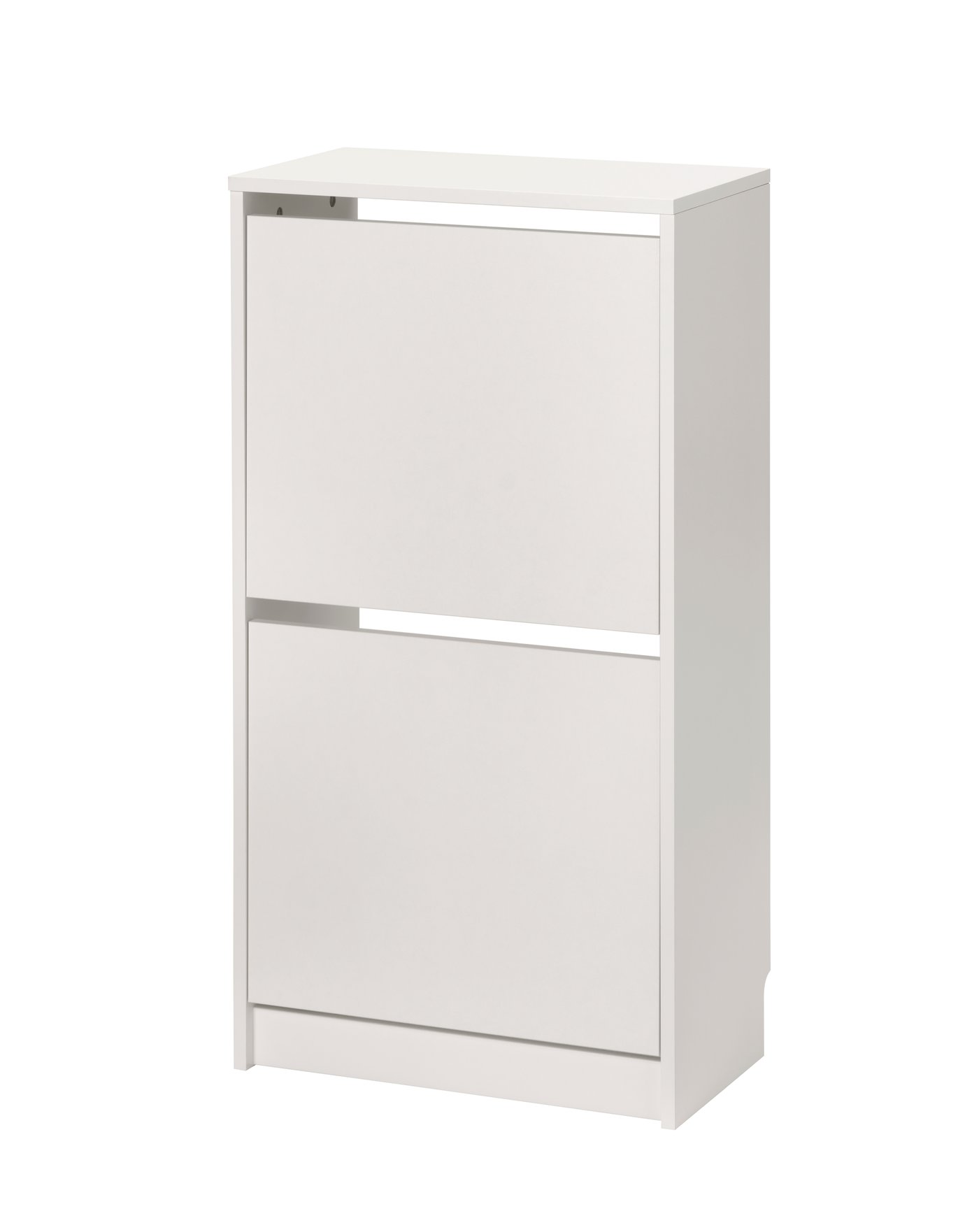 IKEA BISSA skoskåp 2 fack, vit, 49x28x93 cm