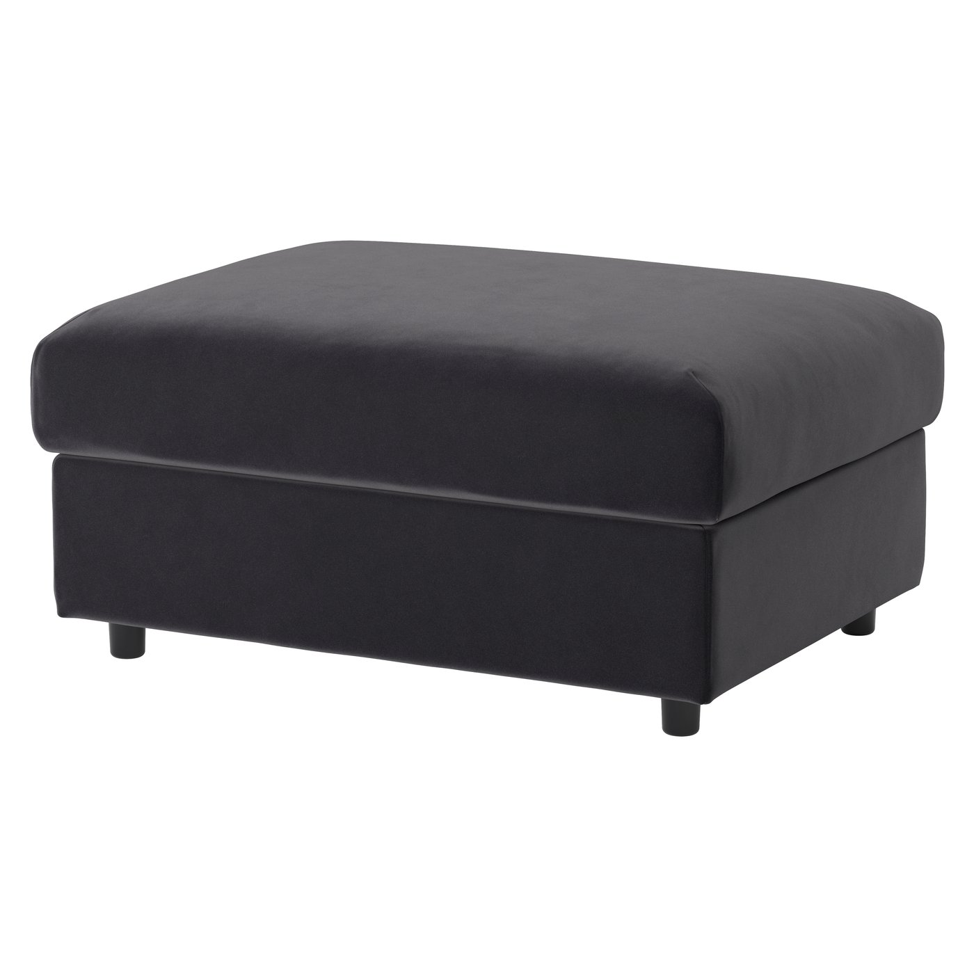 IKEA VIMLE klädsel fotpall med förvaring, djuparp mörkgrå