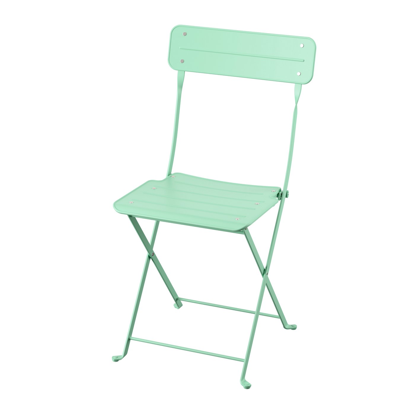 IKEA SUNDSÖ klappstol, ljusgrön utomhus