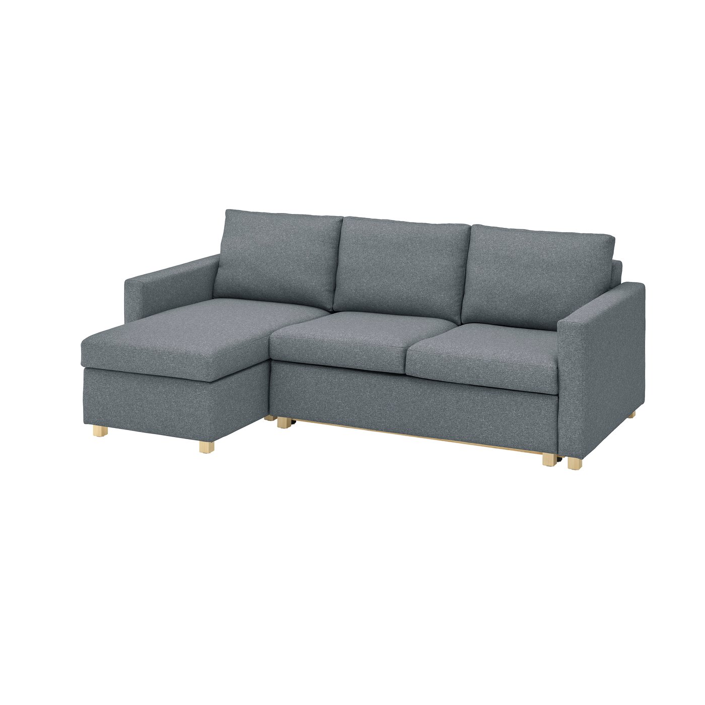IKEA SALTSJÖBADEN klädsel t 3-sits bäddsoffa m schsl, gunnared mellangrå