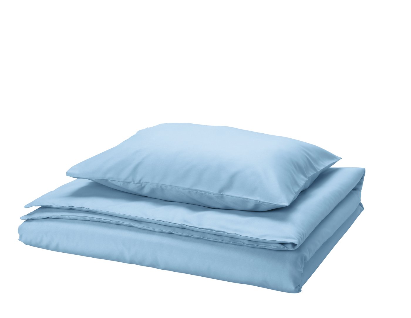 IKEA PILTANDVINGE påslakan 1 örngott, ljusblå, 150x200/50x60 cm