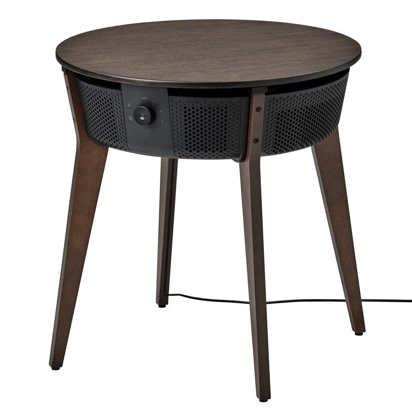 IKEA STARKVIND bord med luftrenare, betsad ekfaner/mörkbrun smart