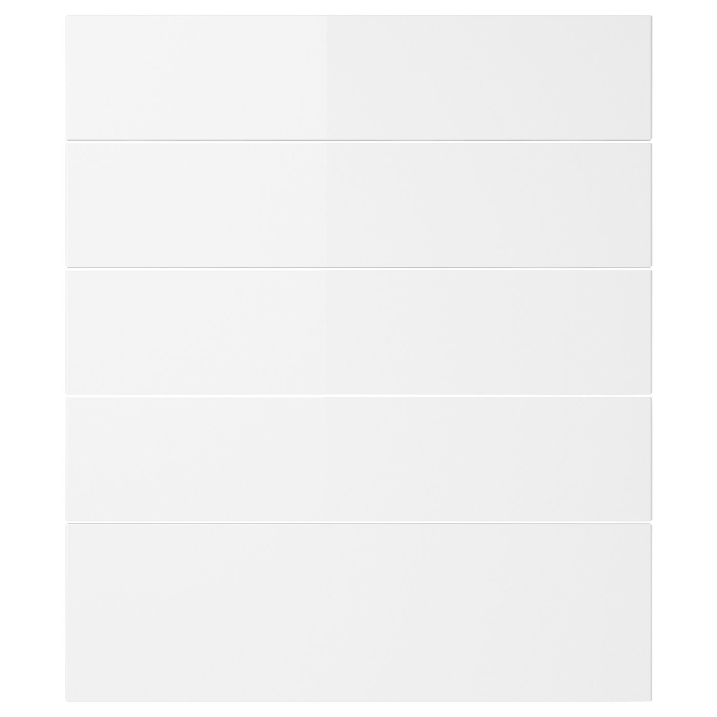 ABBETORP Lådfront set om 5 - högglans vit 40x70 cm IKEA occasion