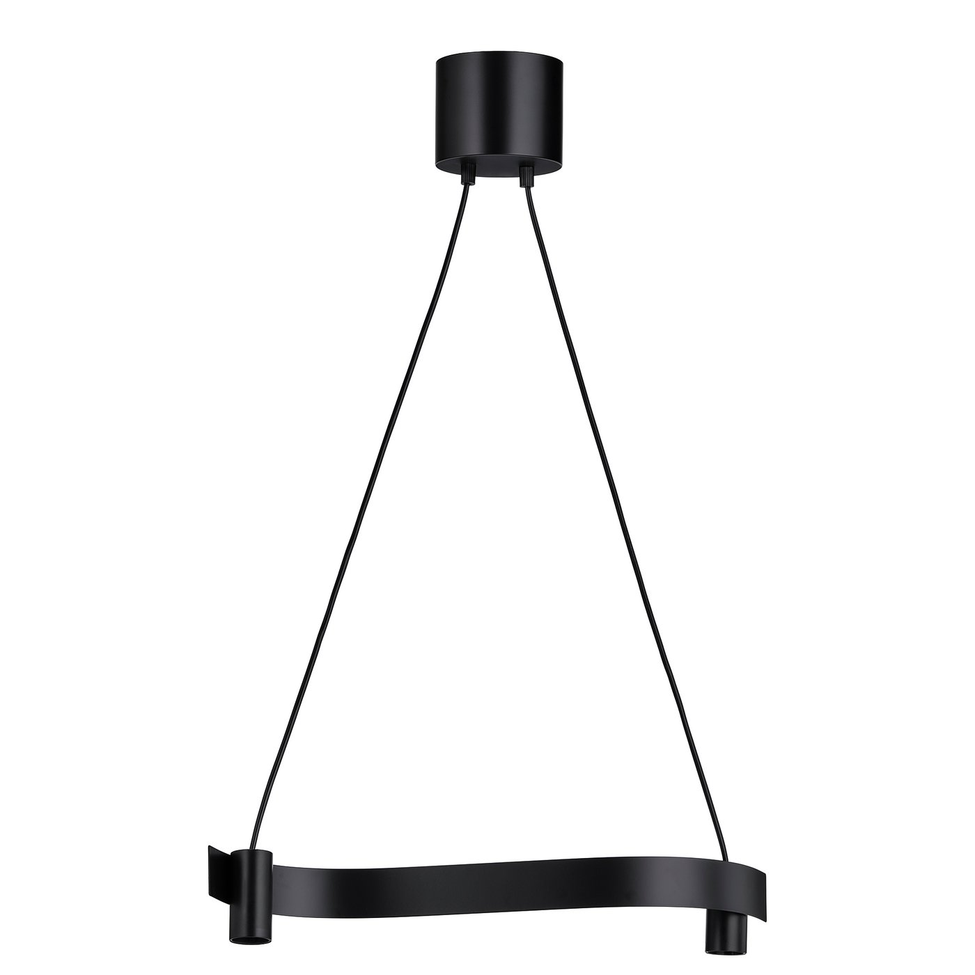 IKEA ACKJA taklampa, vågformad/svart, 60 cm