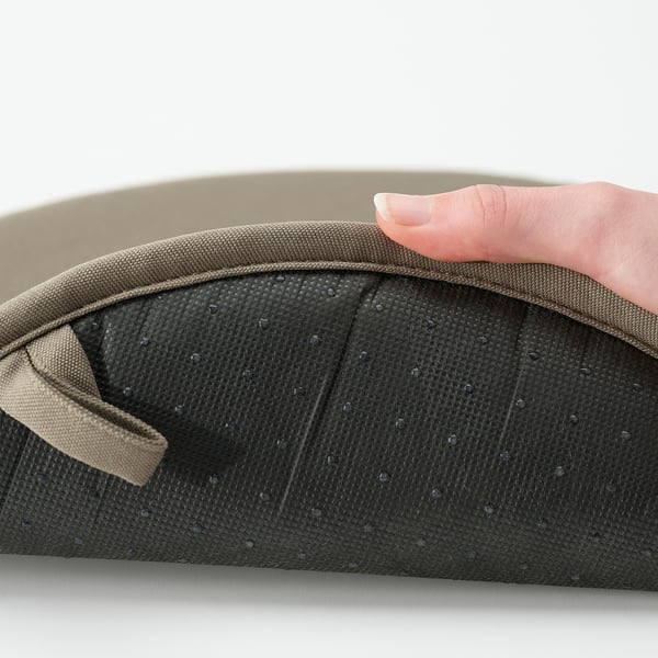 ÄNGSFRÄKEN Stolsdyna, mörkbeige/inom-/utomhus, 36 cm