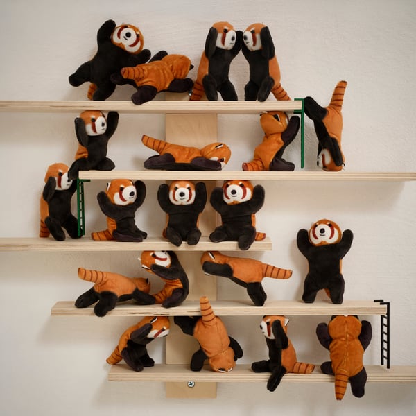 ALPTALL Mjukleksak, röd panda/mini, 9 cm