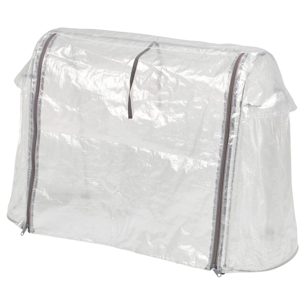Genomskinligt lock skyddar växter; passar ASPAREN planteringsmaskin. Tillverkad av polyeten, halvtransparent för ljus- och väderskydd.