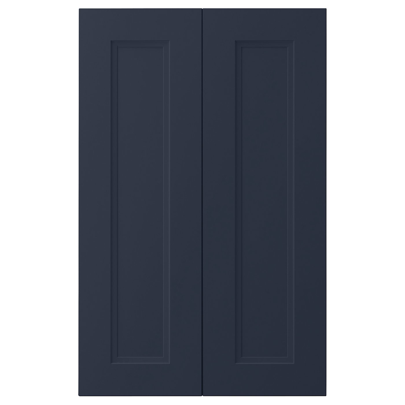 AXSTAD Dörr för bänkhörnskåp, 2 delar - matt yta blå 26x80 cm IKEA occasion