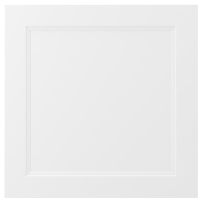 AXSTAD kökslucka, vit, kvadratisk, infälld panel, matt yta, plastfolie.