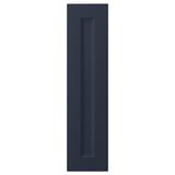 En mörkblå AXSTAD köksskåpslucka med en slät, rektangulär design och en infälld panel.