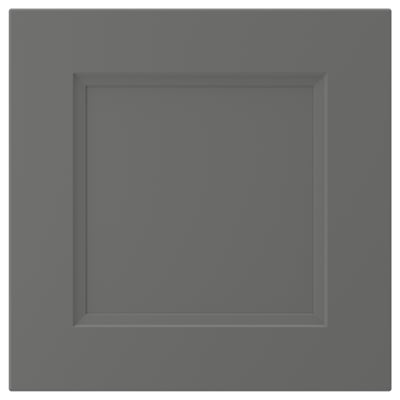 AXSTAD mörkgrått köksskåp med infälld panel, slät matt yta, modern/traditionell design.