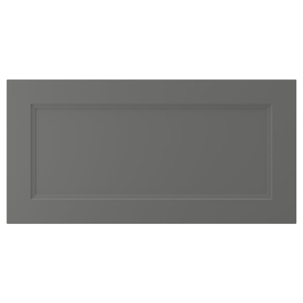 Lådan AXSTAD: mörkgrå, rektangulär, modern/traditionell design med infälld panel.